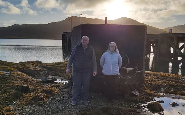 Dolphin sculpture for Lochmaddy Pier