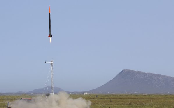 Rocket launch at Benbecula Airport