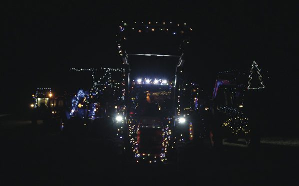 Christmas Eve tractor run on North Uist