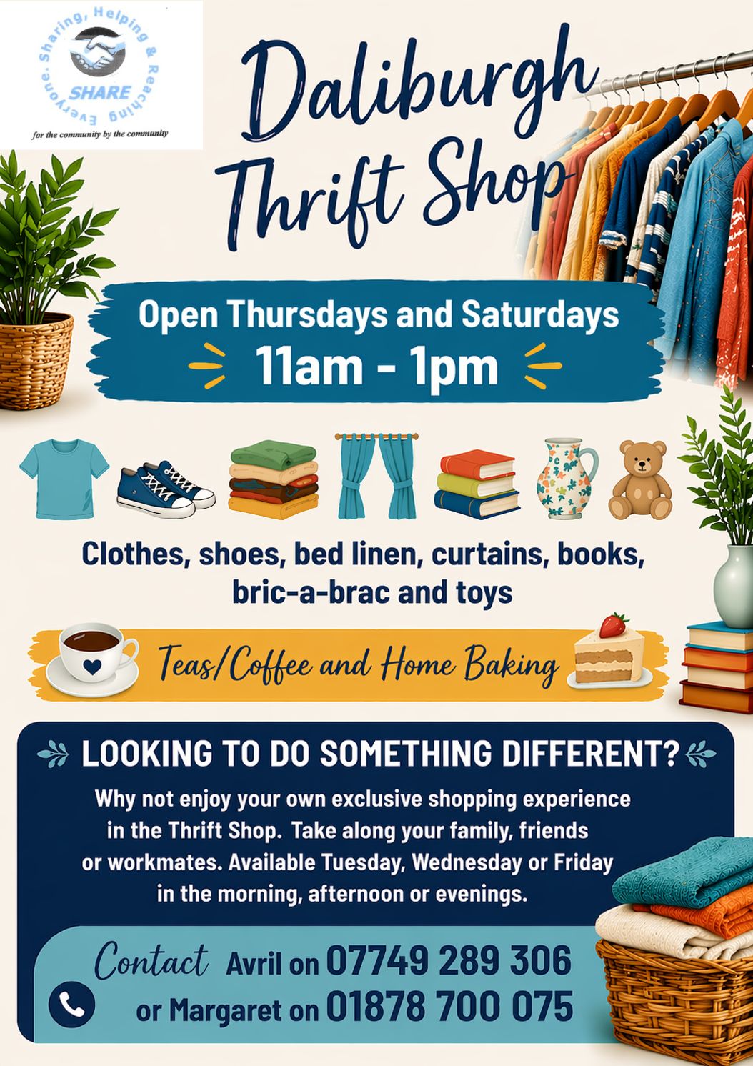 Daliburgh Thrift Shop opening hours